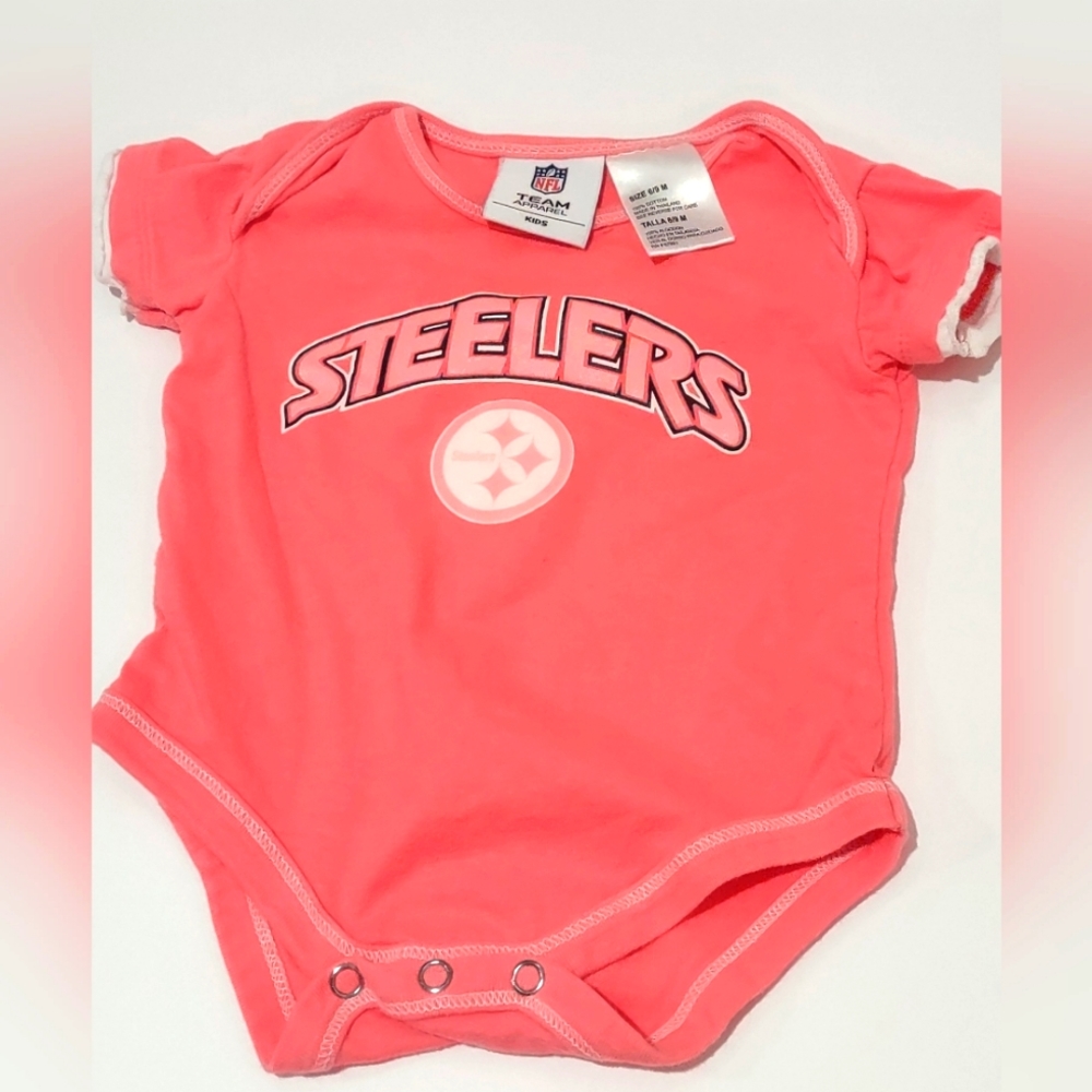 Infant Onesie Pink Steelers 6/9 Mths